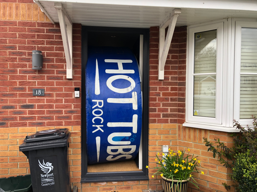 Hire a hot tub door way