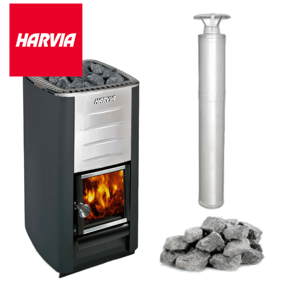 Harvia M3 Black 16.5kW Wood Fired Heater